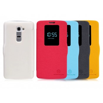 Чехол смарт флип с окном вызова серия Colors для LG Optimus G2 mini