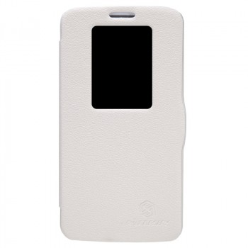 Чехол смарт флип с окном вызова серия Colors для LG Optimus G2 mini Белый