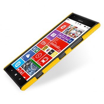 Кожаный чехол Back Cover (нат. кожа) для Nokia Lumia 1520 желтый