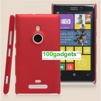 Пластиковый чехол матовый для Nokia Lumia 925 Красный