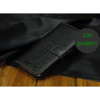 Кожаный чехол портмоне (нат. кожа крокодила) для Samsung Galaxy Mega 6.3 GT-I9200