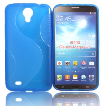 Силиконовый чехол S для Samsung Galaxy Mega 6.3 GT-I9200 Голубой