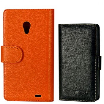 Кожаный чехол портмоне (нат. кожа) для Meizu MX3