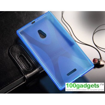 Силиконовый чехол X для Nokia XL Голубой