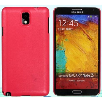 Пластиковый чехол с кожаным покрытием серия Leather Pretender для Samsung Galaxy Note 3 Розовый