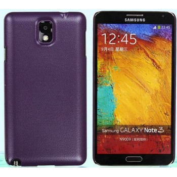 Пластиковый чехол с кожаным покрытием серия Leather Pretender для Samsung Galaxy Note 3 Фиолетовый