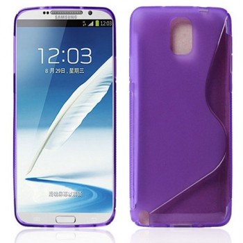 Силиконовый S чехол для Samsung Galaxy Note 3 Фиолетовый