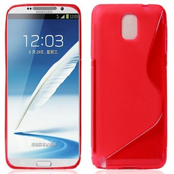 Силиконовый S чехол для Samsung Galaxy Note 3 Красный