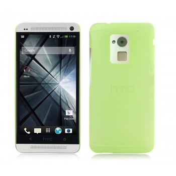 Пластиковый полупрозрачный чехол для HTC One Max Зеленый