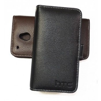 Кожаный чехол портмоне (нат. кожа) для HTC One Mini