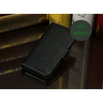 Кожаный чехол портмоне (нат. кожа крокодила) для Lenovo P780 Ideaphone