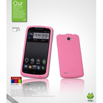 Силиконовый чехол премиум для Lenovo IdeaPhone S920 Розовый