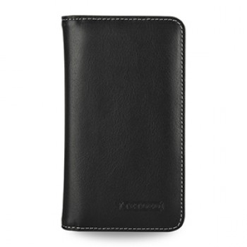 Эксклюзивный кожаный чехол портмоне подставка (нат. кожа) для Samsung Galaxy S5 черный