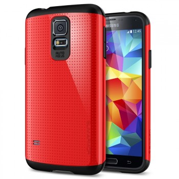 Силиконовый премиум чехол с поликарбонатной крышкой для Samsung Galaxy S5 Красный