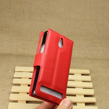 Чехол портмоне подставка для Sony Xperia E1 Красный