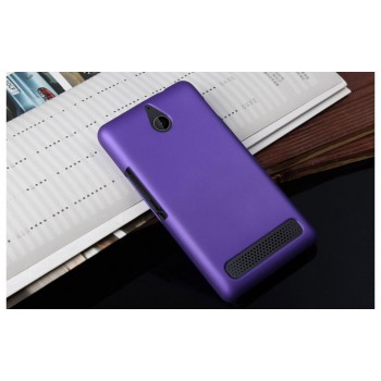Пластиковый матовый непрозрачный чехол для Sony Xperia E1 Фиолетовый