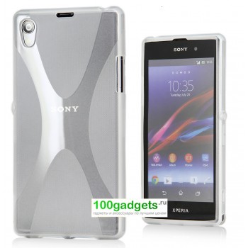 Силиконовый чехол X для Sony Xperia T2 Ultra Белый