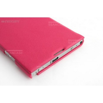 Чехол кожаный книжка горизонтальная флип для LG Optimus Vu P895 Розовый