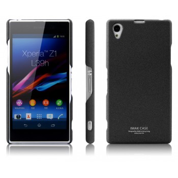 Пластиковый матовый чехол для Sony Xperia Z1 Черный