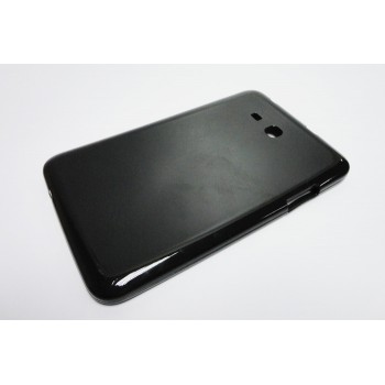 Силиконовый матовый полупрозрачный чехол для Samsung Galaxy Tab 3 Lite Черный