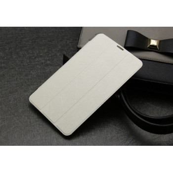 Текстурный чехол флип подставка сегментарный на пластиковой полупрозрачной основе для Acer Iconia Tab 7 A1-713 Белый