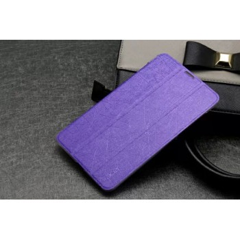Текстурный чехол флип подставка сегментарный на пластиковой полупрозрачной основе для Acer Iconia Tab 7 A1-713 Фиолетовый