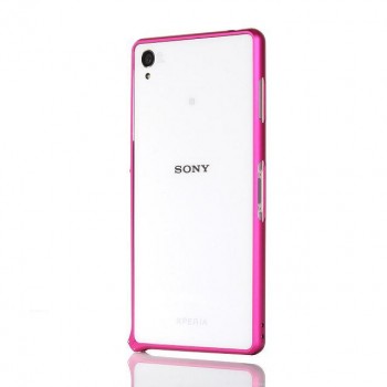 Металлический бампер для Sony Xperia C4 Пурпурный