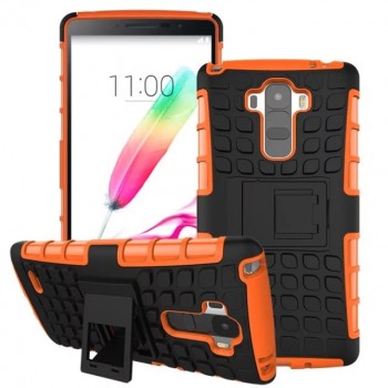 Силиконовый чехол экстрим защита для LG G4 Stylus Оранжевый