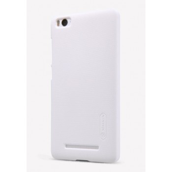 Пластиковый матовый нескользящий премиум чехол для Xiaomi Mi4i Белый