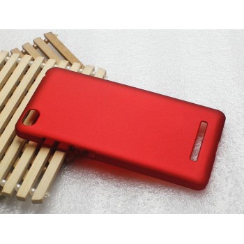 Пластиковый матовый металлик чехол для Xiaomi Mi4i Красный