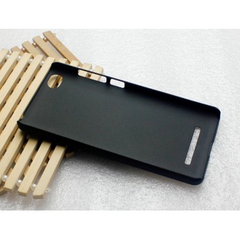 Пластиковый матовый металлик чехол для Xiaomi Mi4i Черный