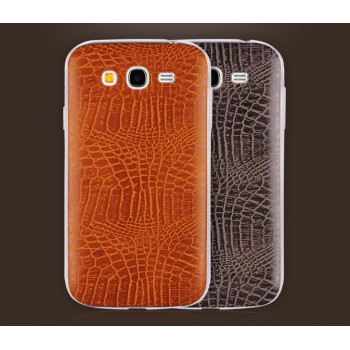 Силиконовый дизайнерский чехол с текстурой кожи для Samsung Galaxy Grand