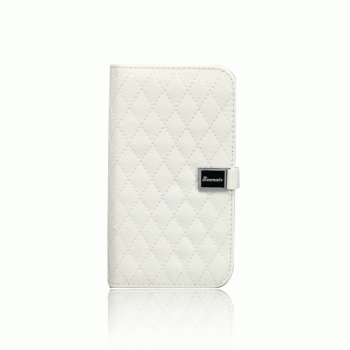 Чехол портмоне подставка для Samsung Galaxy Grand Белый
