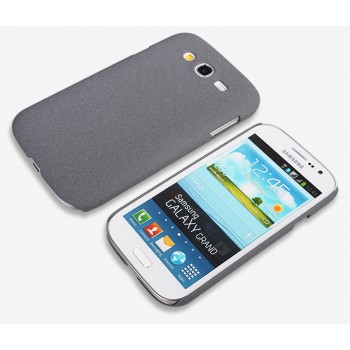 Пластиковый матовый чехол с повышенной шероховатостью для Samsung Galaxy Grand Серый