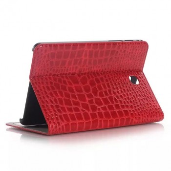 Чехол подставка серия Croco Pattern для Samsung Galaxy Tab A 8 Красный