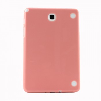 Силиконовый глянцевый непрозрачный чехол для Samsung Galaxy Tab A 8 Розовый