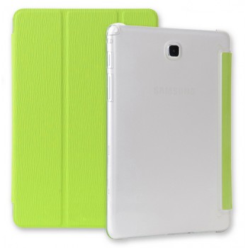 Текстурный чехол флип подставка сегментарный для Samsung Galaxy Tab A 9.7 Зеленый