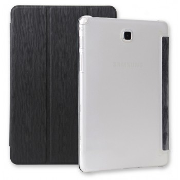 Текстурный чехол флип подставка сегментарный для Samsung Galaxy Tab A 9.7 Черный