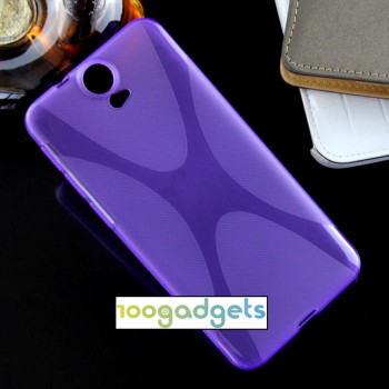 Силиконовый X чехол для HTC One E9+ Фиолетовый