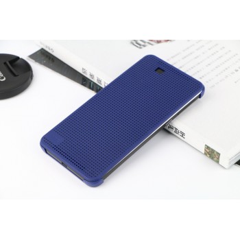 Точечный чехол смарт флип с функциями оповещения на пластиковой основе для HTC One E9+ Синий