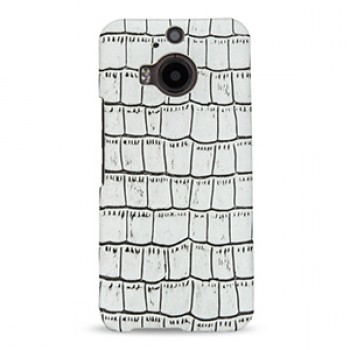 Кожаный чехол накладка (нат. кожа крокодила) для HTC One M9+