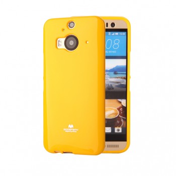 Силиконовый матовый непрозрачный чехол для HTC One M9+ Желтый