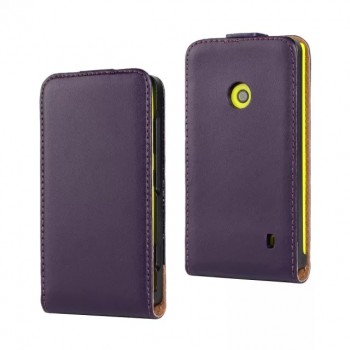 Чехол вертикальная книжка на пластиковой основе с магнитной застежкой для Nokia Lumia 520 Фиолетовый