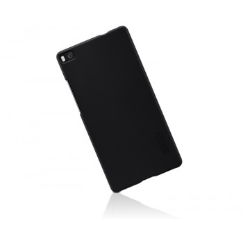 Пластиковый матовый нескользящий премиум чехол для Huawei P8 Черный