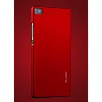 Пластиковый матовый непрозрачный чехол для Huawei P8 Красный
