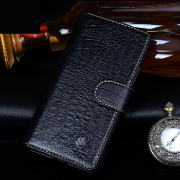 Кожаный чехол портмоне (нат. кожа крокодила) для Huawei P8