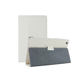 Текстурный чехол подставка с рамочной защитой для Lenovo Tab 2 A8 Белый