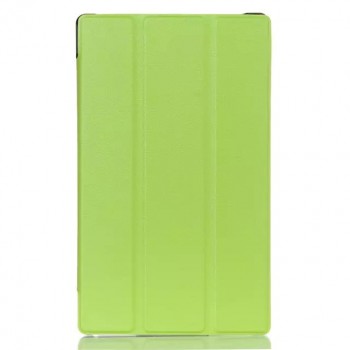 Чехол флип подставка сегментарный для Lenovo Tab 2 A8 Зеленый