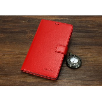 Кожаный чехол портмоне (нат. кожа) для Huawei MediaPad X2 Красный