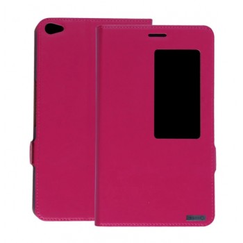 Кожаный чехол смарт флип подставка с окном вызова для Huawei MediaPad X2 Пурпурный